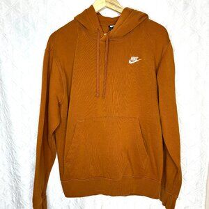 Vintage Nike Sportswear Club Fleece Medium Brown hoodie. Streetwear Athletic.